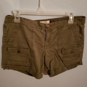 Army green shorts